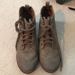 Grey ankle boots